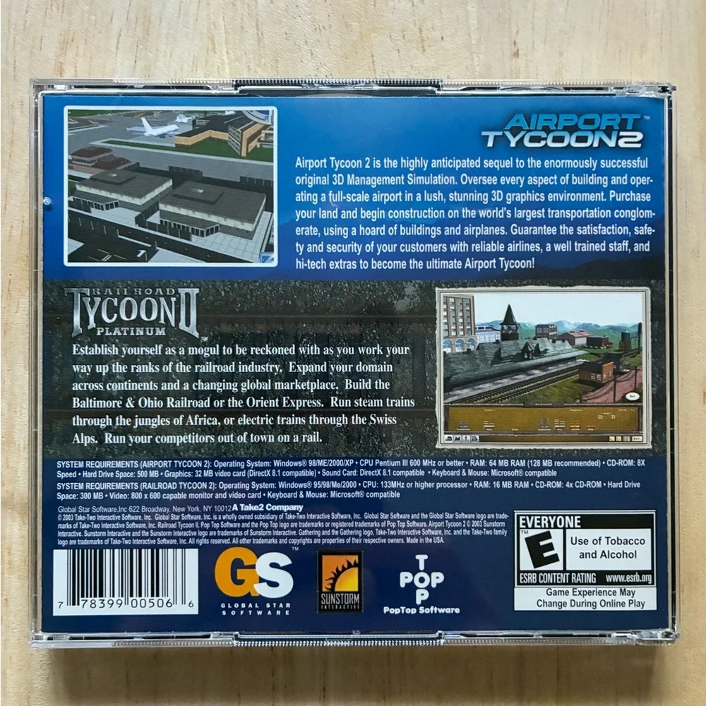 Maximum Tycoon: Railroad Tycoon II Platinum & Airport Tycoon 2 (PC, 2003)